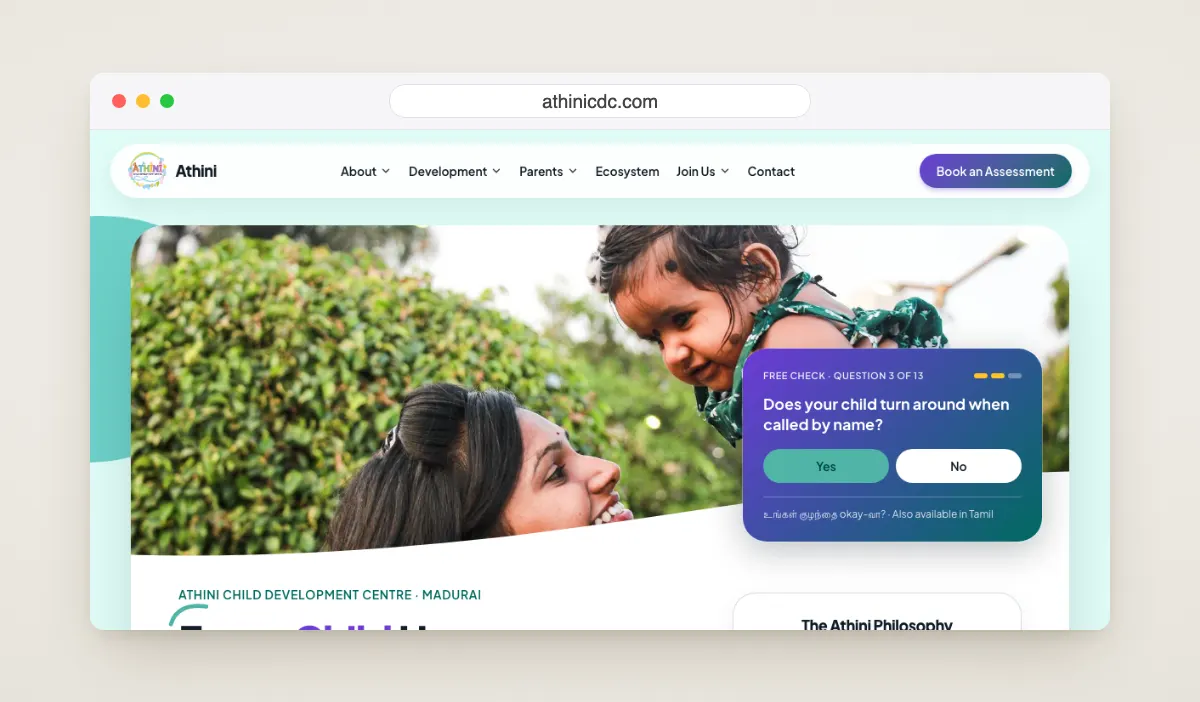 Athini Child Development Centre project