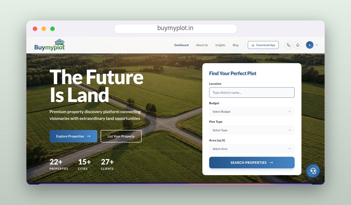 BuyMyPlot project screenshot