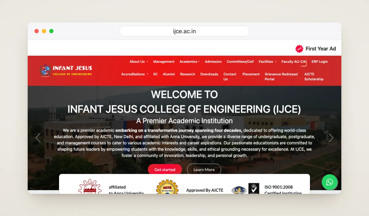 Infant Jesus College of Engineering project