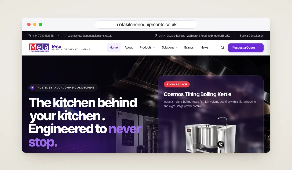 Meta Hi-Tech Kitchen Equipments project