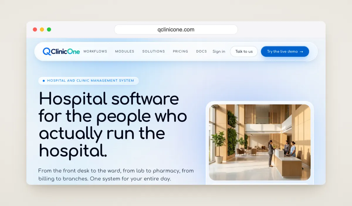 QClinicOne website